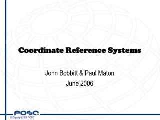 Coordinate Reference Systems