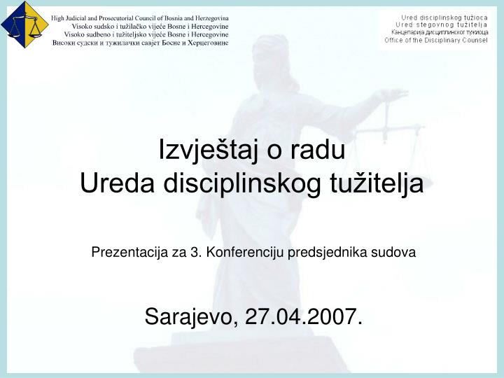 izvje taj o radu ureda disciplinskog tu itelja