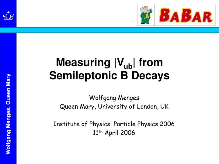 measuring v ub from semileptonic b decays