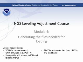 NGS Leveling Adjustment Course