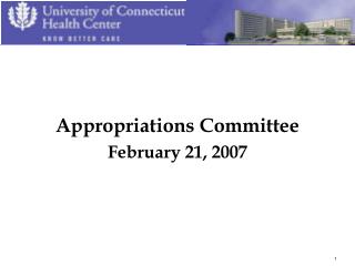 Appropriations Committee February 21, 2007