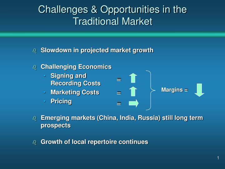 challenges opportunities in the traditional market
