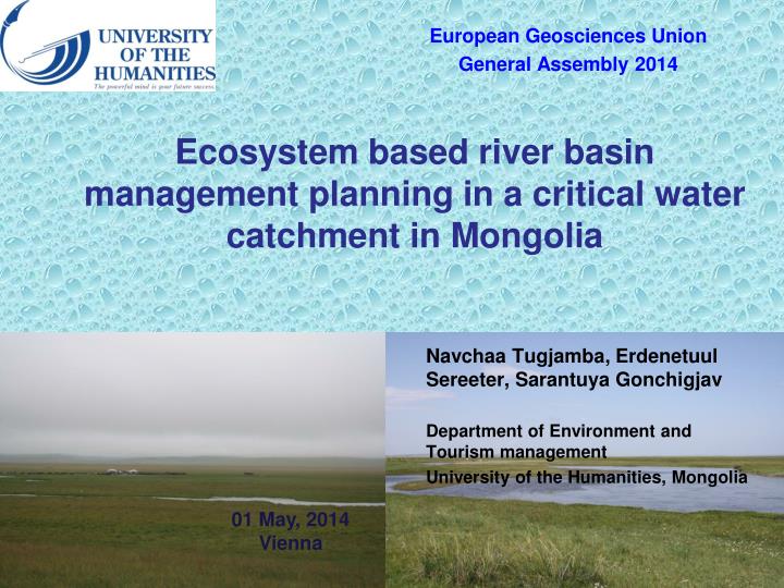 ecosystem based river basin management planning in a critical water catchment in mongolia