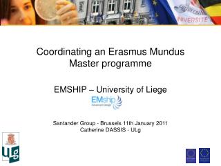 Coordinating an Erasmus Mundus Master programme