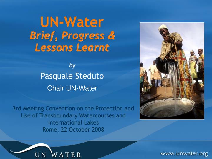 un water brief progress lessons learnt