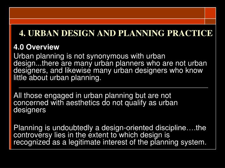 4 urban design and planning practice