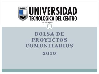 bolsa de proyectos comunitarios 2010