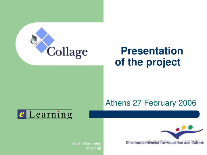 presentation of the project