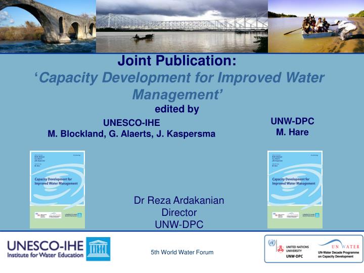 joint publication capacity development for improved water management edited by