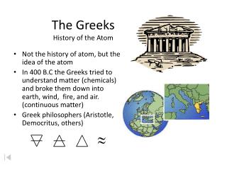 The Greeks History of the Atom