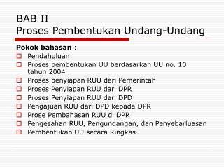 bab ii proses pembentukan undang undang