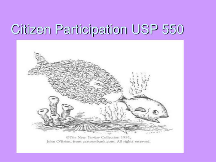 citizen participation usp 550