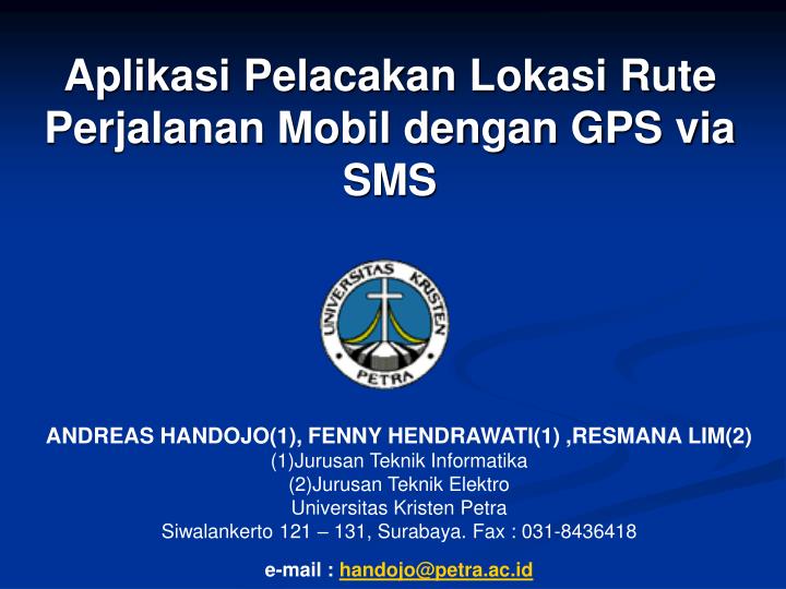 aplikasi pelacakan lokasi rute perjalanan mobil dengan gps via sms