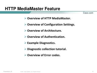 HTTP MediaMaster Feature