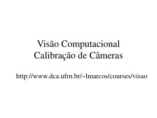 vis o computacional calibra o de c meras