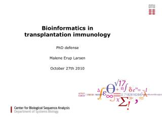Bioinformatics in transplantation immunology
