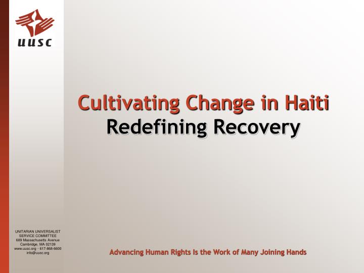 cultivating change in haiti redefining recovery