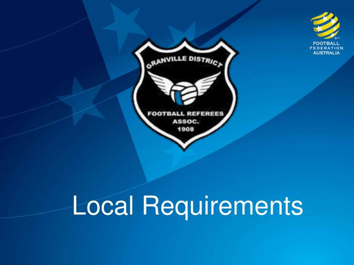 local requirements