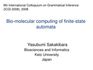 Bio-molecular computing of finite-state automata