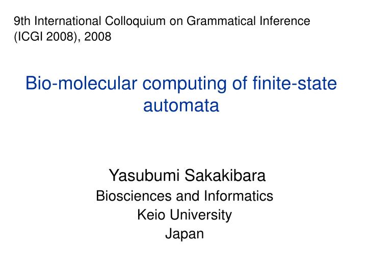 bio molecular computing of finite state automata