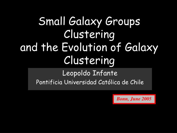small galaxy groups clustering and the evolution of galaxy clustering