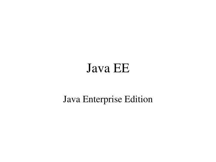 java ee