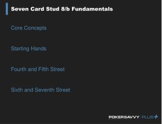 Seven Card Stud 8/b Fundamentals