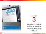 Legal and Ethical Issues in Medical Practice, Including HIPAA - slide 1