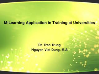 M-Learning Application in Training at Universities