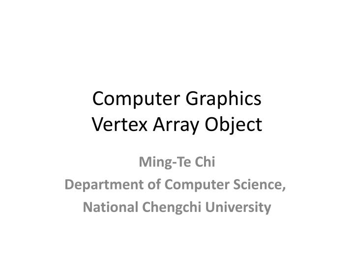 computer graphics vertex array object