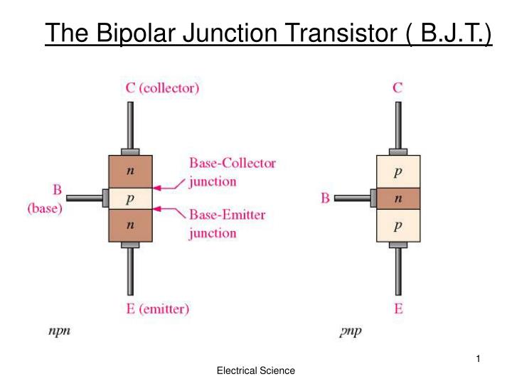 the bipolar junction transistor b j t