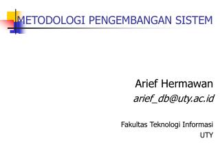 metodologi pengembangan sistem