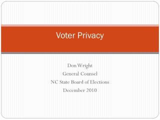 Voter Privacy
