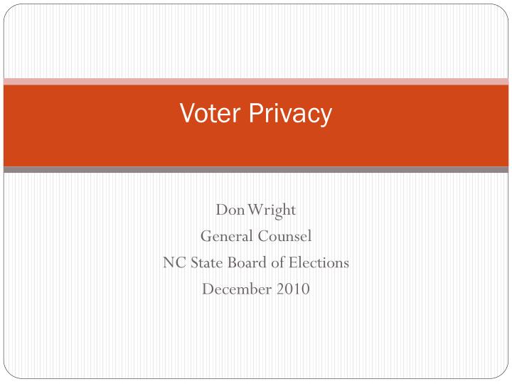 voter privacy