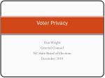 Voter Privacy - slide 1