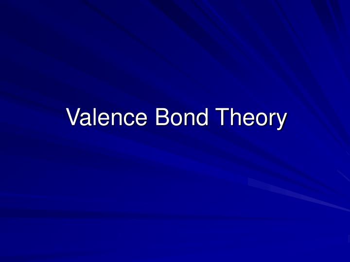 valence bond theory