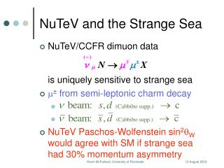 NuTeV and the Strange Sea
