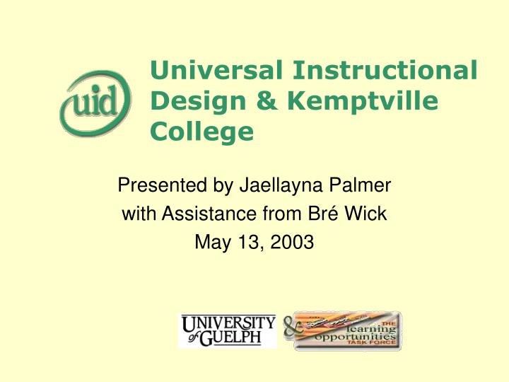 universal instructional design kemptville college