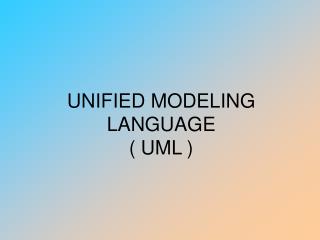unified modeling language uml