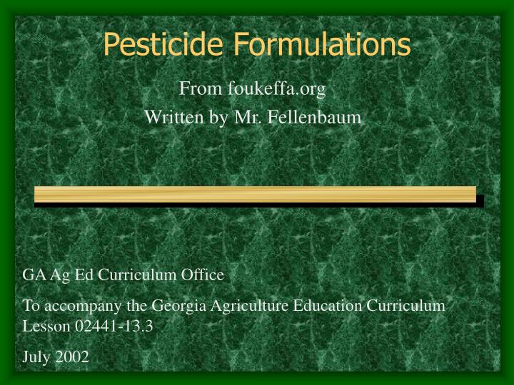 pesticide formulations