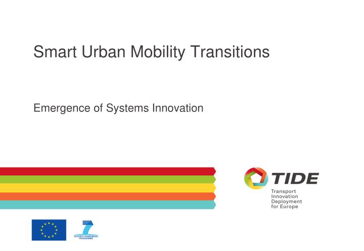 smart urban mobility transitions