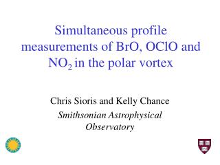 Simultaneous profile measurements of BrO, OClO and NO 2 in the polar vortex