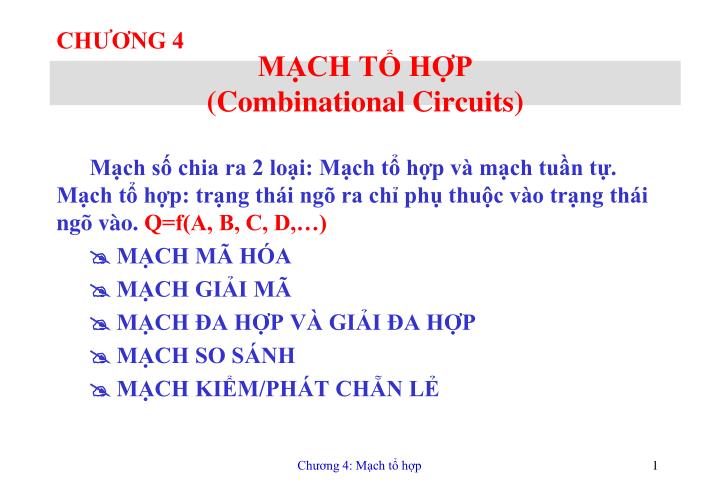 m ch t h p combinational circuits