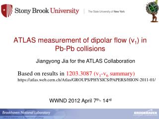 ATLAS measurement of dipolar flow (v 1 ) in Pb-Pb collisions