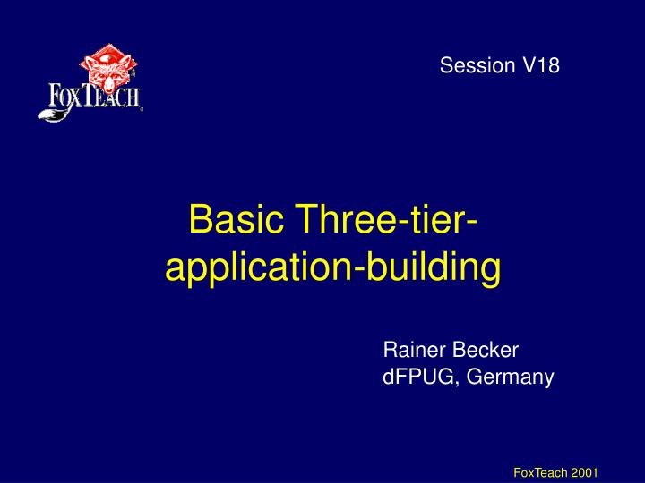 basic three tier application building