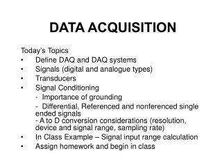 DATA ACQUISITION