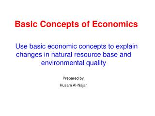 Basic Concepts of Economics