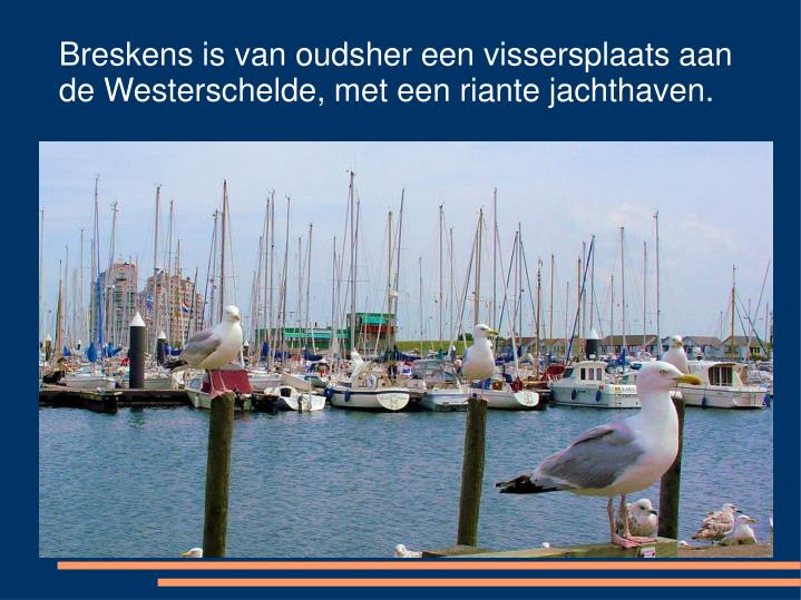 breskens is van oudsher een vissersplaats aan de westerschelde met een riante jachthaven