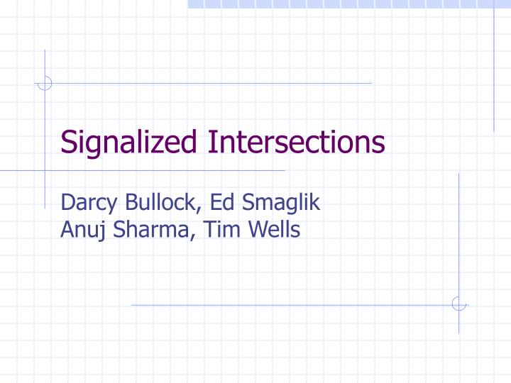 signalized intersections
