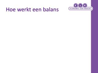 hoe werkt een balans